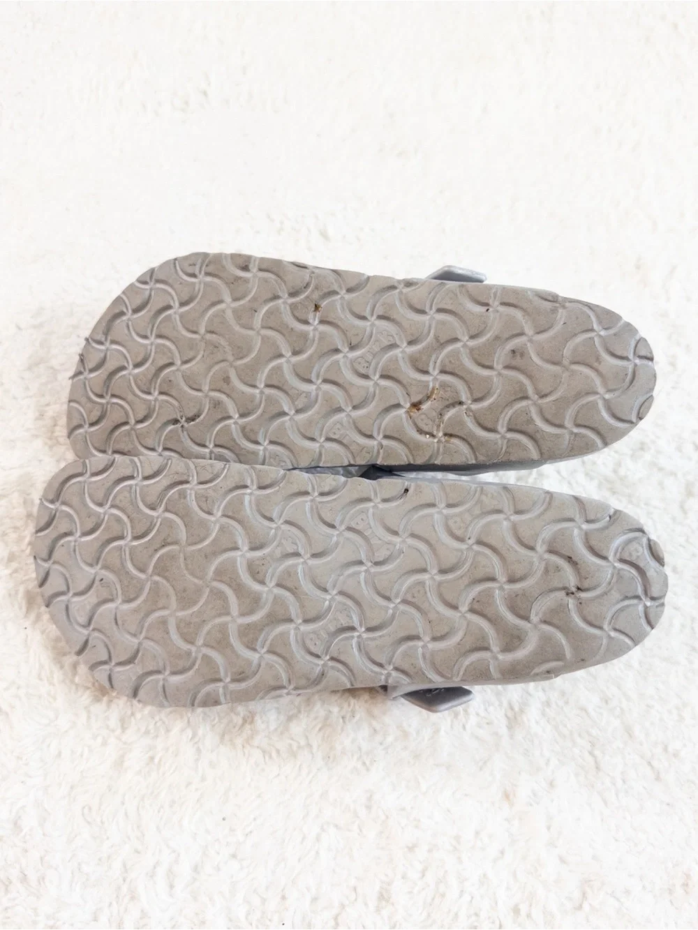Birkenstock Gizeh EVA Silver Gray Thong Sandals Size 38
